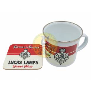 Lucas Classic Flambeau Enamel Mug & Coaster